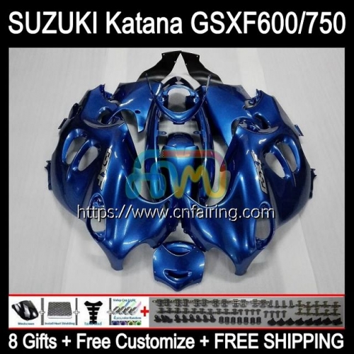 Body Kit For SUZUKI KATANA GSXF 600 750 GSX600F GSXF750 GSXF-600 GSX750F 98 99 00 01 02 GSXF600 1998 1999 2000 2001 2002 Fairing Metallic Blue 30HM.40