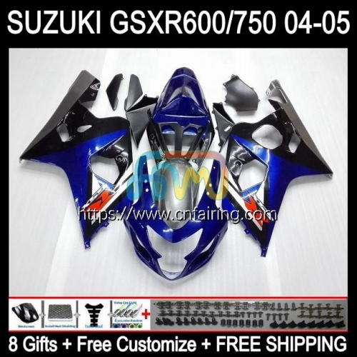 Injection Mold For SUZUKI GSX-R750 K4 GSXR600 GSXR-750 GSXR 600 750 CC 600CC 750CC 04 Blue black 05 GSXR-600 GSXR750 2004 2005 OEM Fairings 35HM.48