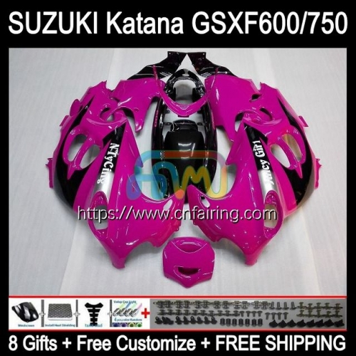 Body Kit For SUZUKI KATANA Pink Black GSXF 600 750 GSX600F GSXF750 GSXF-600 GSX750F 98 99 00 01 02 GSXF600 1998 1999 2000 2001 2002 Fairing 30HM.45