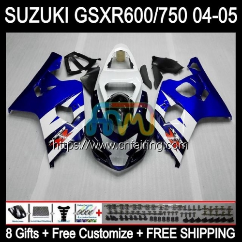 Injection Mold For SUZUKI GSXR600 GSXR-750 GSX-R600 K4 GSXR 600 750 CC 2004 2005 GSXR-600 GSXR750 600CC 750CC 04 05 Factory Blue OEM Fairing 35HM.55