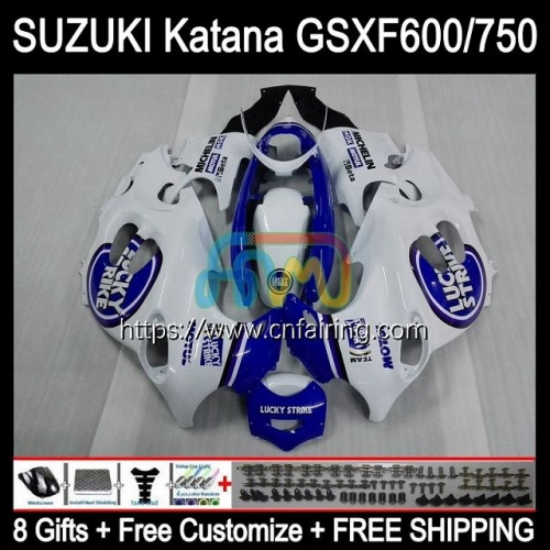 Body Kit For SUZUKI KATANA GSXF 600 750 GSX600F GSXF750 GSXF-600 GSX750F 98 99 00 01 02 GSXF600 Lucky Blue 1998 1999 2000 2001 2002 Fairing 30HM.39