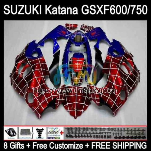 Body Kit For SUZUKI KATANA GSXF600 GSX750F GSXF 600 750 1998 1999 2000 2001 2002 Spider-Man GSXF750 GSX600F GSXF-750 98 99 00 01 02 Fairing 30HM.61
