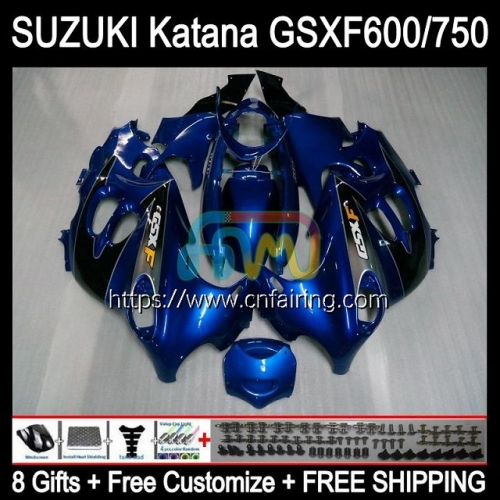 Body Kit For SUZUKI KATANA GSXF 600 Glossy Blue 750 GSX600F GSXF750 GSXF-600 GSX750F 98 99 00 01 02 GSXF600 1998 1999 2000 2001 2002 Fairing 30HM.38