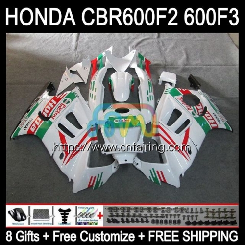 Injection Mold Body For HONDA CBR600F3 CBR600 F3 CBR 600 F3 FS CC CBR 600F3 95 96 97 98 White Green CBR600FS 1995 1996 1997 1998 OEM Fairing 34HM.107