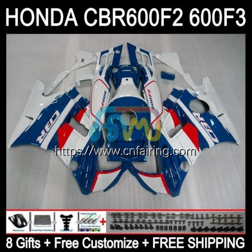 Injection Mold OEM For HONDA CBR 600 F3 FS CC CBR600F3 1995 1996 1997 1998 Body CBR 600F3 CBR600FS CBR600 F3 95 White blue 96 97 98 Fairing 34HM.136