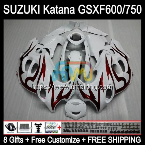 Body Kit For SUZUKI KATANA GSXF600 GSX750F GSXF 600 750 1998 1999 Red Flames 2000 2001 2002 GSXF750 GSX600F GSXF-750 98 99 00 01 02 Fairing 30HM.59
