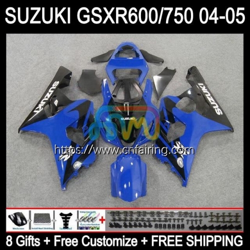 Injection Mold For SUZUKI GSX-R750 K4 Stock Blue hot GSXR600 GSXR-750 GSXR 600 750 CC 600CC 750CC 04 05 GSXR-600 GSXR750 2004 2005 OEM Fairings 35HM.9