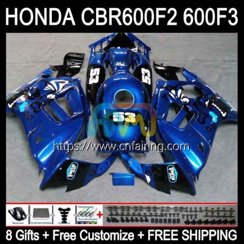 Injection Mold Body For HONDA CBR600F3 CBR600 F3 CBR Blue black 600 F3 FS CC CBR 600F3 95 96 97 98 CBR600FS 1995 1996 1997 1998 OEM Fairing 34HM.115