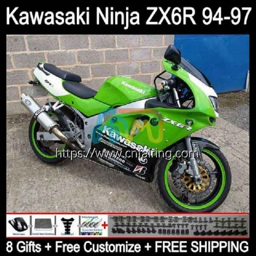 Body Kit For KAWASAKI NINJA ZX 636 Stock Green 600CC 600 CC ZX-636 ZX636 ZX-6R ZX 6R 6 R ZX6R 94 95 96 97 ZX600 1994 1995 1996 1997 Fairings 29HM.6