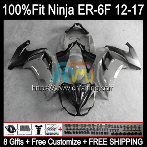 OEM Injection mold For KAWASAKI NINJA 650R ER-6F 2012 2013 Grey black 2014 2015 2016 Body Ninja650R ER 6F ER6 F ER6F 12 13 14 15 16 Fairing 28HM.82