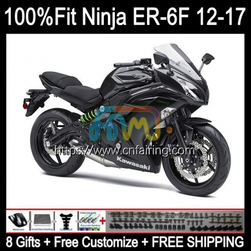 Injection mold Body For KAWASAKI NINJA 650R ER-6F Ninja650R ER6 F ER6F 12 Glossy Black 13 14 15 16 ER 6F 2012 2013 2014 2015 2016 OEM Fairing 28HM.4