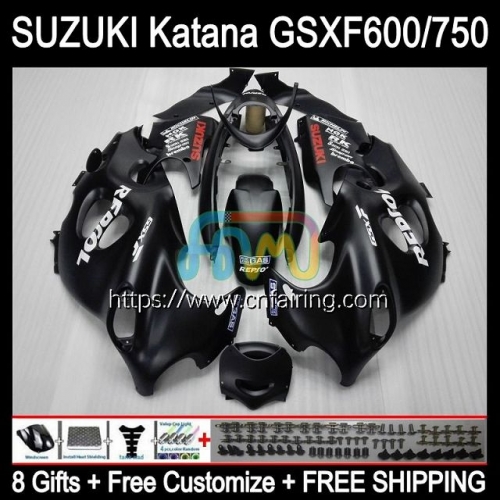 Body For SUZUKI KATANA GSXF-600 GSX750F GSX600F 2003 2004 2005 2006 2007 GSXF600 GSXF750 GSXF 600 750 03 04 05 06 07 Fairing Matte Black Kit 31HM.72