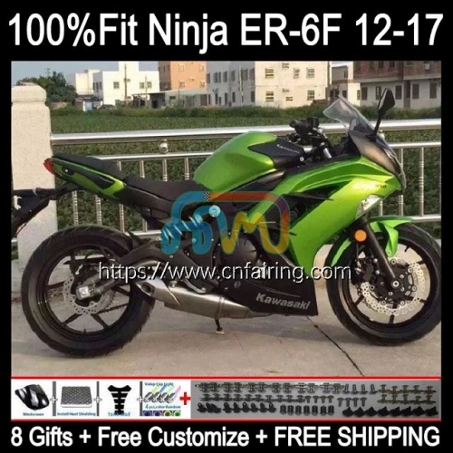 Injection mold Body For KAWASAKI NINJA 650R ER-6F Ninja650R ER6 F ER6F 12 13 14 15 16 ER 6F 2012 2013 2014 Metallic Green 2015 2016 OEM Fairing 28HM.1