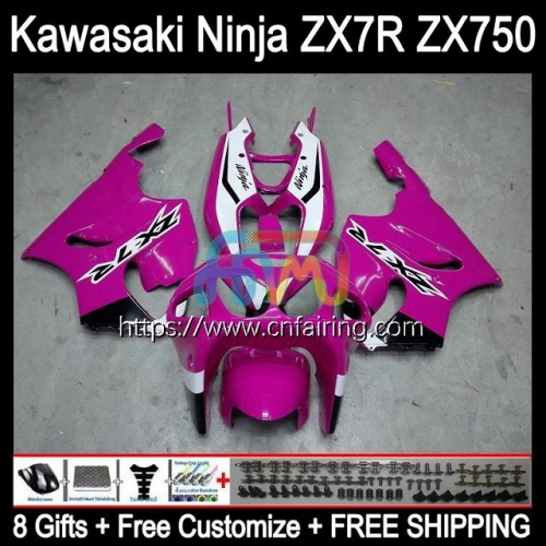 Bodywork For KAWASAKI NINJA ZX-750 ZX7R ZX750 96 03 Bodys ZX 7R ZX 750 7 R ZX-7R 1996 1997 1998 1999 2000 2001 2002 2003 Glossy Pink Fairing 3HM.79