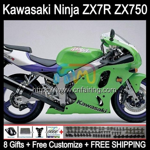 Bodywork Kit For KAWASAKI NINJA ZX7R ZX-7R ZX750 ZX 7R Body ZX 750 7 R 96 97 98 99 00 01 02 03 ZX-750 1996 1997 2003 Green blue OEM Fairings 3HM.37
