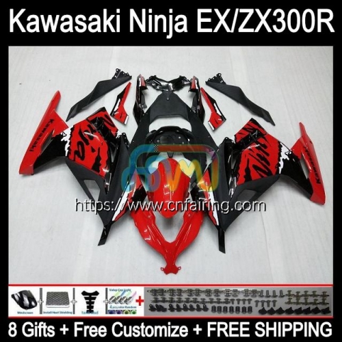 Injection mold Body For KAWASAKI NINJA ZX-3R ZX300R 2013 2014 2015 2016 2017 New Red hot EX ZX 300R EX-300 ZX3R EX300 13 14 15 16 17 Fairing 4HM.62