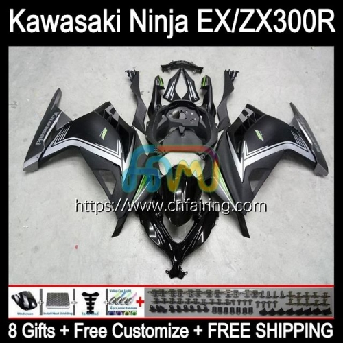 Injection mold Body For KAWASAKI NINJA ZX-3R ZX300R 2013 2014 2015 2016 2017 EX ZX 300R EX-300 ZX3R EX300 13 14 15 16 17 Fairing 4HM.54 Matte Black