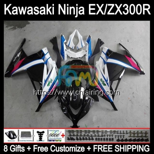 Injection mold For KAWASAKI NINJA ZX3R EX300 EX ZX 300R ZX-3R Body ZX300R 13 White black 14 15 16 17 EX-300 2013 2014 2015 2016 2017 Fairings 4HM.47