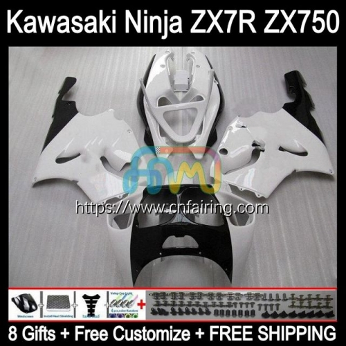 Bodywork Kit For KAWASAKI NINJA ZX7R ZX-7R ZX750 ZX 7R Body ZX 750 7 R 96 97 98 99 00 01 02 03 ZX-750 Pearl White 1996 1997 2003 OEM Fairings 3HM.27