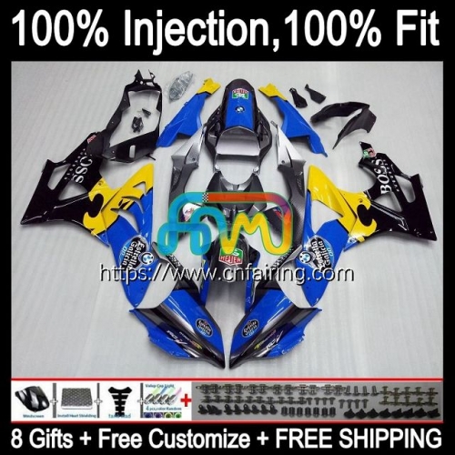 Injection Mold Kit For BMW S 1000 RR S-1000RR S1000RR 2015 2016 2017 2018 Body S1000-RR Blue yellow S 1000RR S1000 RR 15 16 17 18 OEM Fairing 5HM.102