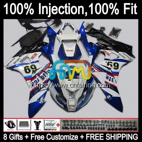 Injection Mold For BMW White blue S1000 RR S1000RR 2009 2010 2011 2012 2013 2014 Body S1000-RR S 1000RR 1000 RR 09 10 11 12 13 14 OEM Fairing 2HM.95