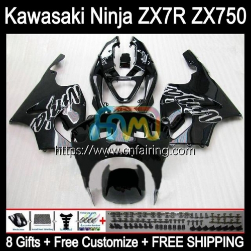 Bodywork Kit For KAWASAKI NINJA ZX7R ZX-7R ZX750 ZX 7R Body ZX 750 7 R 96 97 98 99 00 01 02 03 ZX-750 1996 1997 Stock Black 2003 OEM Fairings 3HM.22