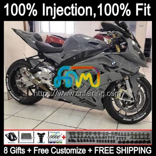 Injection Mold Kit For BMW S 1000 RR S-1000RR S1000RR Glossy Grey 2015 2016 2017 2018 Body S1000-RR S 1000RR S1000 RR 15 16 17 18 OEM Fairing 5HM.118