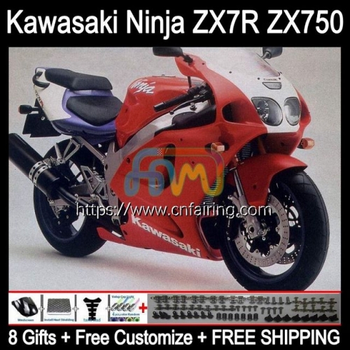 Bodywork Kit For KAWASAKI NINJA ZX7R ZX-7R ZX750 ZX 7R Body ZX 750 7 R 96 97 98 99 00 01 02 03 ZX-750 1996 1997 2003 OEM Gloss Red Fairings 3HM.35