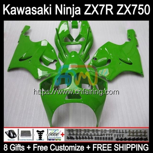 Bodywork Kit For KAWASAKI NINJA ZX7R ZX-7R ZX750 ZX 7R Body ZX 750 7 R 96 97 98  ALL Green 99 00 01 02 03 ZX-750 1996 1997 2003 OEM Fairings 3HM.19