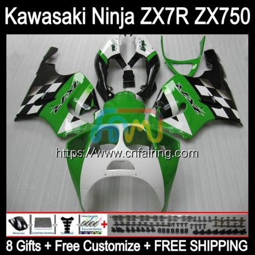 Bodywork Kit For KAWASAKI NINJA ZX7R ZX-7R ZX750 ZX 7R Body ZX 750 7 Stock Green R 96 97 98 99 00 01 02 03 ZX-750 1996 1997 2003 OEM Fairings 3HM.17