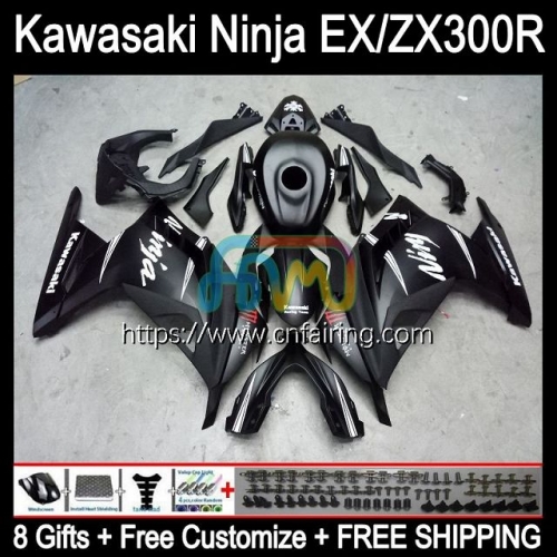 Injection mold Body For KAWASAKI NINJA ZX-3R Matte Black ZX300R 2013 2014 2015 2016 2017 EX ZX 300R EX-300 ZX3R EX300 13 14 15 16 17 Fairing 4HM.68