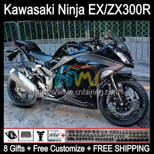 Injection mold For KAWASAKI NINJA Glossy Black ZX3R EX300 EX ZX 300R ZX-3R Body ZX300R 13 14 15 16 17 EX-300 2013 2014 2015 2016 2017 Fairings 4HM.2