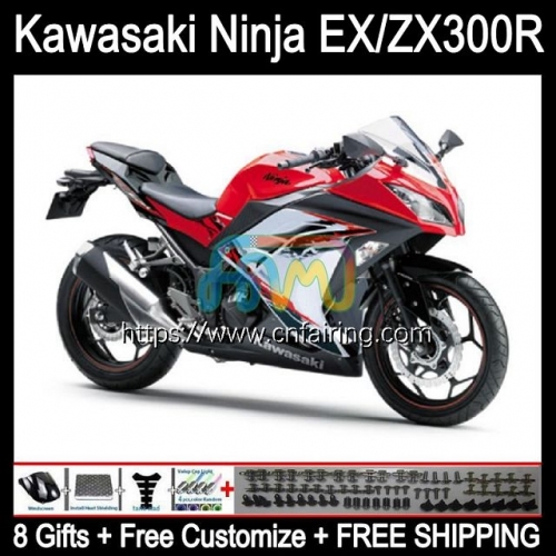 Injection mold For KAWASAKI White red NINJA ZX3R EX300 EX ZX 300R ZX-3R Body ZX300R 13 14 15 16 17 EX-300 2013 2014 2015 2016 2017 Fairings 4HM.1