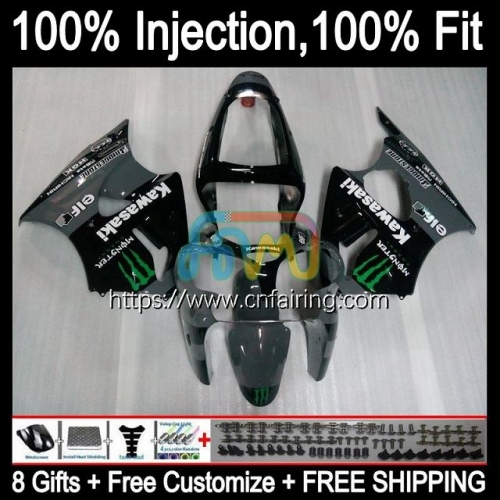 Injection mold Bodys For KAWASAKI NINJA ZZR-600 ZX600CC Grey Black 2005 2006 2007 2008 ZX600 ZZR600 600CC ZZR 600 05 06 07 08 OEM Fairings 25HM.89