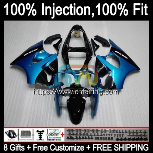 Injection mold Body For KAWASAKI NINJA ZX-6R ZX600 Blue black ZX-636 ZX 600 CC 6 R 2000 2001 2002 ZX 6R ZX636 ZX 636 ZX6R 00 01 02 Fairing 24HM.143