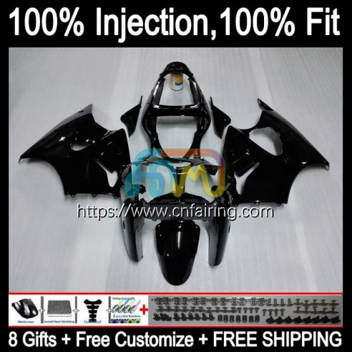 Injection mold Bodys For KAWASAKI NINJA ZZR-600 ZX600CC 2005 2006 Glossy Black 2007 2008 ZX600 ZZR600 600CC ZZR 600 05 06 07 08 OEM Fairings 25HM.94