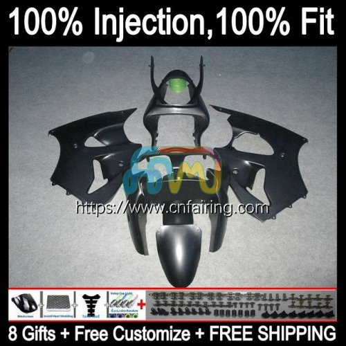 Injection mold Body For KAWASAKI NINJA ZX 6R ZX-636 ZX 600 CC 6 R ZX636 ZX 636 ZX-6R ZX6R 00 01 02 ZX600 2000 2001 2002 Fairings Matte Black 24HM.57