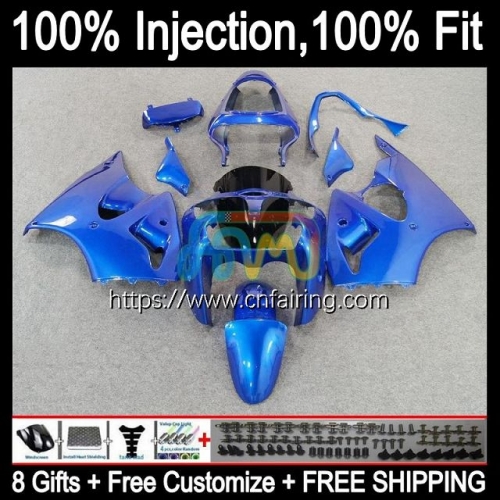 Injection mold Body For KAWASAKI NINJA ZX600 600CC ZZR600 ZX600CC ZZR-600 05 06 07 08 ZZR 600 CC 2005 2006 Glossy Blue 2007 2008 OEM Fairing 25HM.11