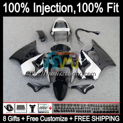 Injection mold Body For KAWASAKI NINJA ZX600 600CC ZZR600 ZX600CC ZZR-600 05 06 07 White black 08 ZZR 600 CC 2005 2006 2007 2008 OEM Fairingn 25HM.4