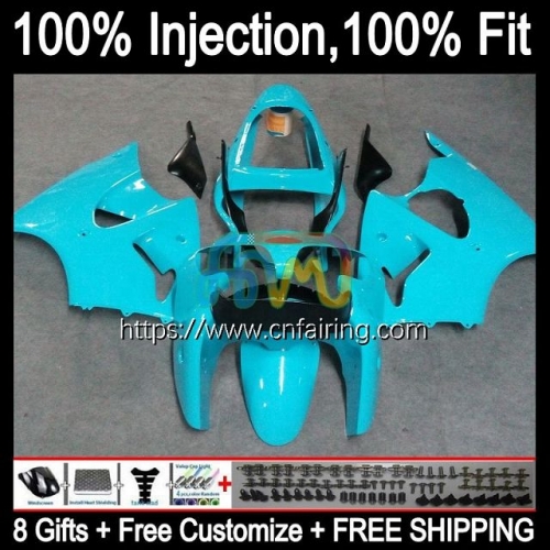 Injection mold Bodys For KAWASAKI NINJA ZZR-600 ZX600CC 2005 2006 2007 2008 ZX600 ZZR600 600CC Cyan black ZZR 600 05 06 07 08 OEM Fairings 25HM.88