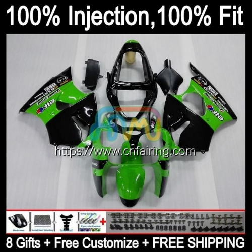 Injection mold Body For KAWASAKI NINJA Factory Green ZX 6R ZX-636 ZX 600 CC 6 R ZX636 ZX 636 ZX-6R ZX6R 00 01 02 ZX600 2000 2001 2002 Fairings 24HM.96