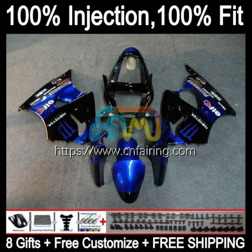 Injection mold Body For KAWASAKI NINJA ZX600 600CC ZZR600 ZX600CC ZZR-600 05 06 07 08 ZZR 600 CC 2005 2006 2007 2008 OEM Fairing Factory blue 25HM.43