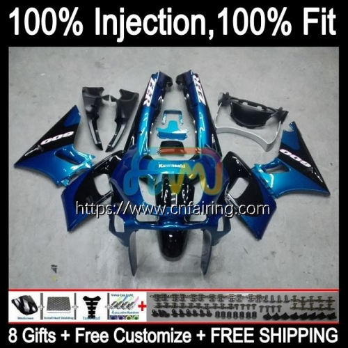 Injection mold Body For KAWASAKI NINJA ZZR-400 ZZR400 93 94 95 96 97 98 99 ZZR 400 2000 2001 2002 2003 2004 2005 Blue black 2007 OEM Fairing 26HM.9