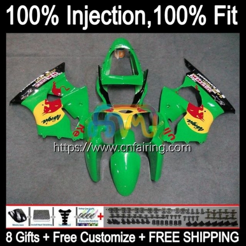 Injection mold Bodys For KAWASAKI NINJA ZZR-600 ZX600CC 2005 2006 Green yellow 2007 2008 ZX600 ZZR600 600CC ZZR 600 05 06 07 08 OEM Fairings 25HM.84