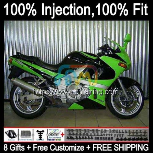 Injection mold Body For KAWASAKI NINJA ZZR-400 ZZR400 93 94 95 96 97 Green black 98 99 ZZR 400 2000 2001 2002 2003 2004 2005 2007 OEM Fairing 26HM.12