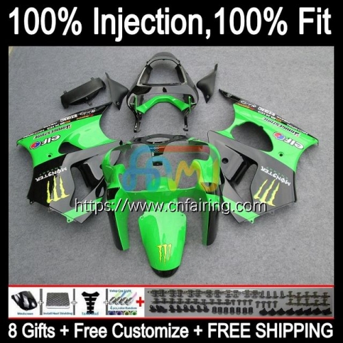 Injection mold Body For KAWASAKI NINJA ZX600 600CC ZZR600 ZX600CC ZZR-600 05 06 07 08 ZZR 600 CC 2005 2006 2007 2008 OEM Fairing Factory Green 25HM.0