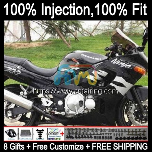 OEM Injection mold For KAWASAKI NINJA White black ZZR400 2000 2001 2002 2003 2004 2005 2007 ZZR-400 ZZR 400 93 94 95 96 97 98 99 Fairing Kit 26HM.85