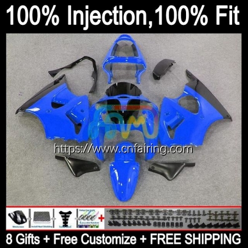 Injection mold Body For KAWASAKI NINJA ZX600 600CC ZZR600 ZX600CC ZZR-600 Blue black 05 06 07 08 ZZR 600 CC 2005 2006 2007 2008 OEM Fairing 25HM.24