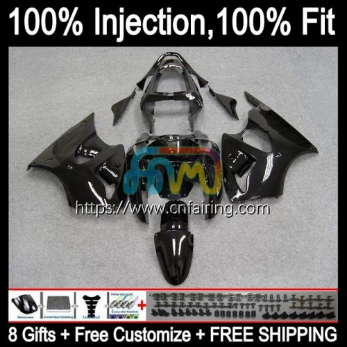 Injection mold Body For KAWASAKI NINJA ZX-6R ZX600 ZX-636 ZX 600 CC 6 R 2000 2001 2002 ZX 6R ZX636 ZX 636 ZX6R 00 01 02 Fairing 24HM.160 Gloss black