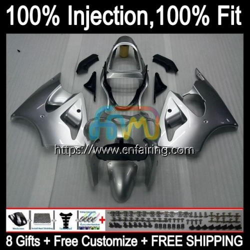 Injection mold Bodys For KAWASAKI NINJA ZZR-600 ZX600CC 2005 2006 2007 2008 ZX600 ZZR600 600CC ZZR 600 05 06 07 08 OEM Fairings Silver black 25HM.155